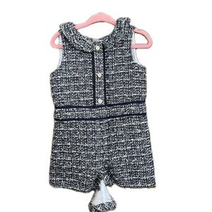 Janie and Jack, romper, color navy